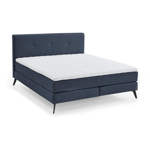 Pat boxspring albastru închis 180x200 cm ANCONA – Meise Möbel