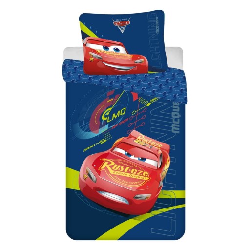 Lenjerie de pat din bumbac pentru copii Jerry Fabrics McQueen, 140 x 200 cm