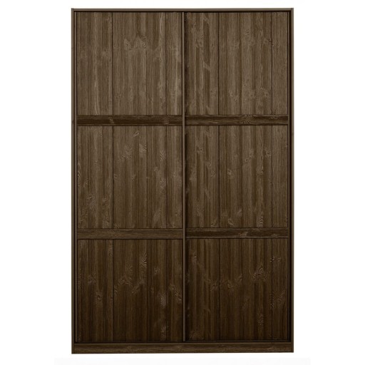 Șifonier maro din lemn masiv de pin cu ușă glisantă 139x215 cm Katoi – BePureHome