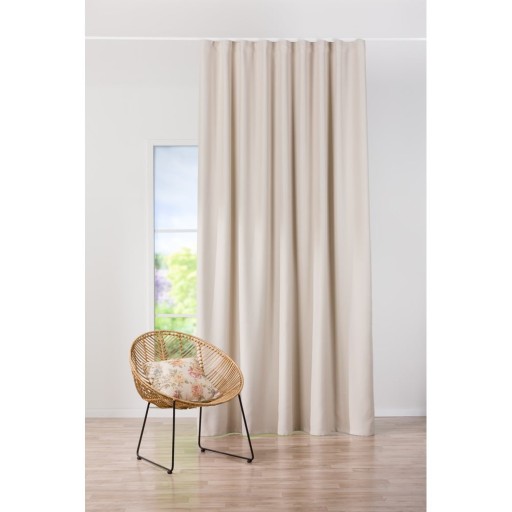 Draperie crem 140x260 cm cu cârlige – Mendola Fabrics