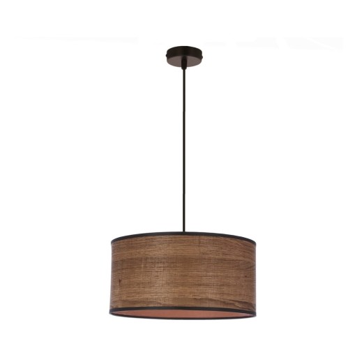 Lustră maro cu abajur din ratan ø 30 cm Legno – Candellux Lighting