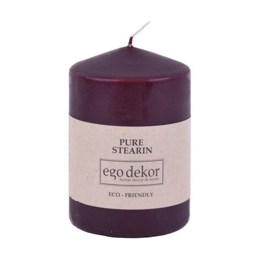 Lumânare Eco candles by Ego dekor Top, durată ardere 25 h, vișiniu