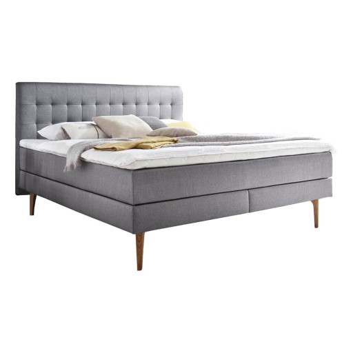 Pat boxspring 180x200 cm gri deschis Massello – Meise Möbel