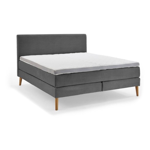 Pat boxspring 180x200 cm gri închis Linea - Meise Möbel