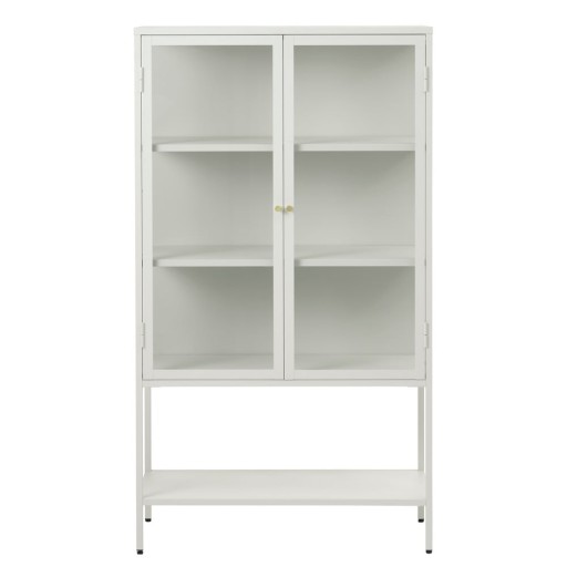 Vitrină albă din metal 88x132 cm Carmel – Unique Furniture