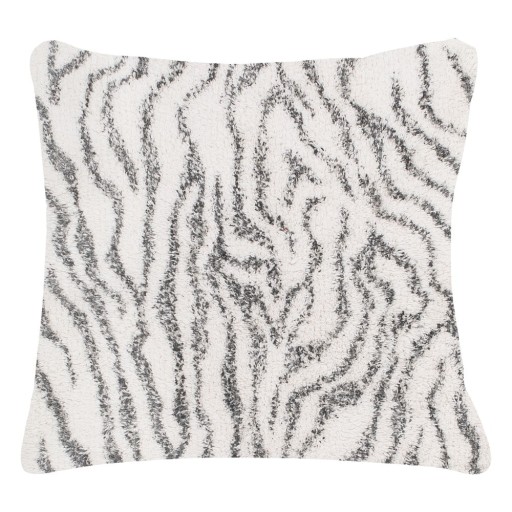 Pernă decorativă din bumbac Tiseco Home Studio Zebra, 45 x 45 cm, alb - gri