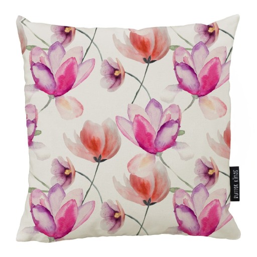 Pernă decorativă 45x45 cm Pink Tulips – Butter Kings