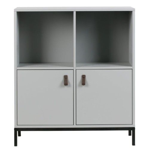 Bibliotecă gri din lemn de pin 81x93 cm Vt – vtwonen