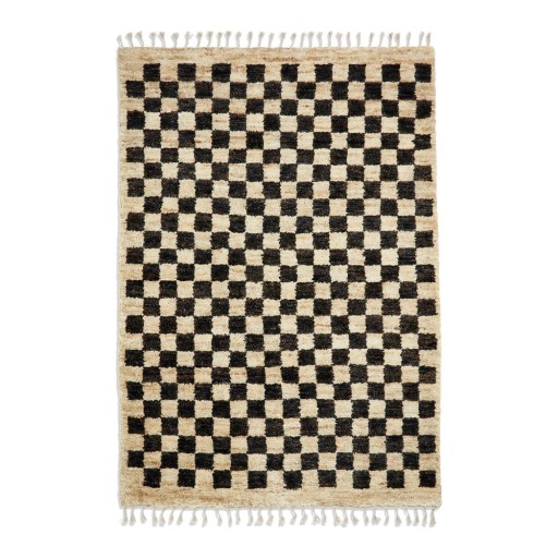 Covor negru/natural 170x120 cm Hemp - Think Rugs