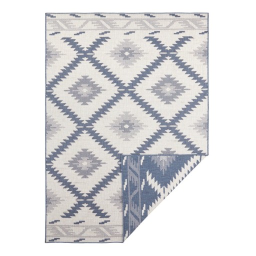 Covor adecvat pentru exterior NORTHRUGS Malibu, 80 x 250 cm, albastru-crem