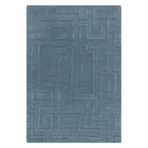 Covor albastru din lână 120x170 cm Maze – Asiatic Carpets