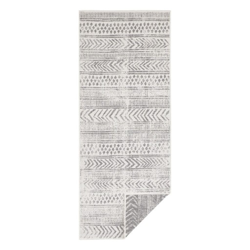 Covor adecvat pentru exterior NORTHRUGS Biri, 80 x 350 cm, gri-crem