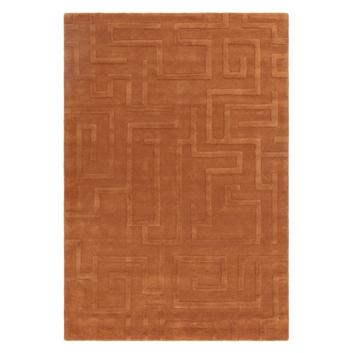 Covor cărămiziu din lână 200x290 cm Maze – Asiatic Carpets