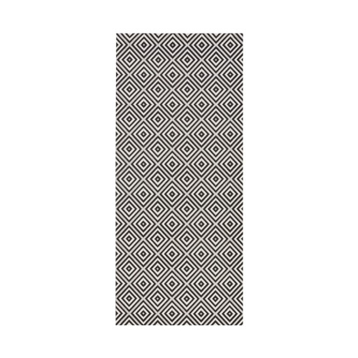 Covor de exterior NORTHRUGS Karo 80 x 120 cm, negru-alb