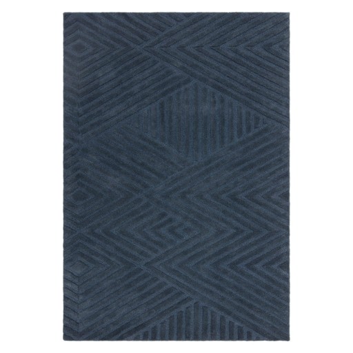 Covor albastru închis din lână 120x170 cm Hague – Asiatic Carpets