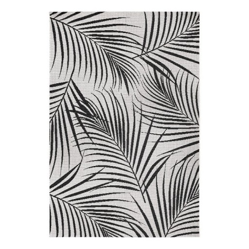 Covor exterior Ragami Flora, 120x170 cm, negru - gri