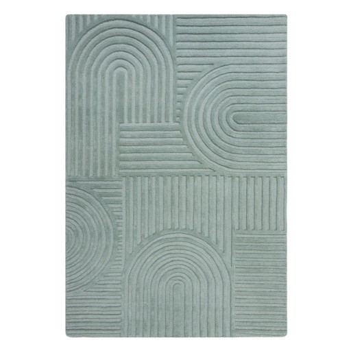 Covor din lână Flair Rugs Zen Garden 120 x 170 cm, turcoaz