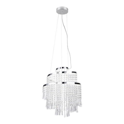 Lustră argintie LED ø 38 cm Pomp – Trio