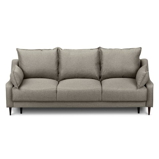 Canapea extensibilă cu spațiu pentru depozitare Mazzini Sofas Ancolie, maro deschis, 215 cm