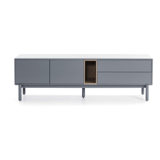 Masă TV albastră/gri 180x56 cm Corvo – Teulat