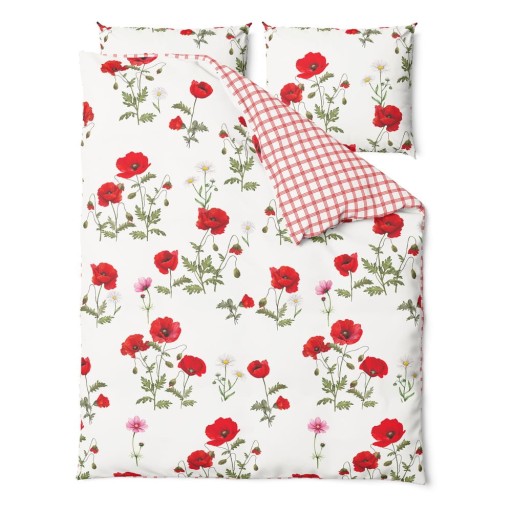 Lenjerie de pat din bumbac pentru pat dublu Bonami Selection Poppy, 160 x 220 cm