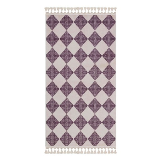 Covor lavabil violet-bej 300x80 cm - Vitaus