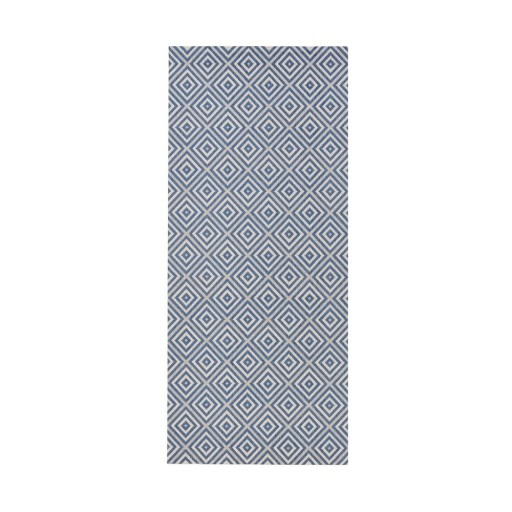 Covor de exterior NORTHRUGS Karo, 80 x 150 cm, albastru