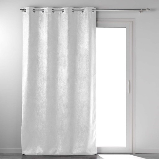 Draperie albă blackout din catifea 135x280 cm Melodie – douceur d'intérieur