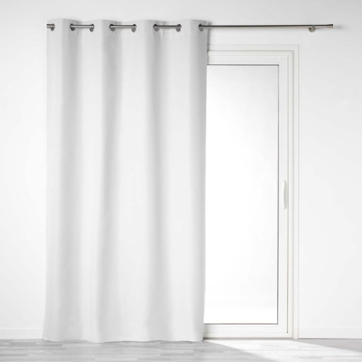 Draperie albă blackout din microfibră 140x260 cm Obscure – douceur d'intérieur