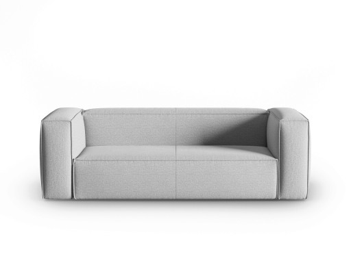 Canapea 3 locuri, Mackay, Cosmopolitan Design, 200x94x73 cm, catifea tricotata, gri