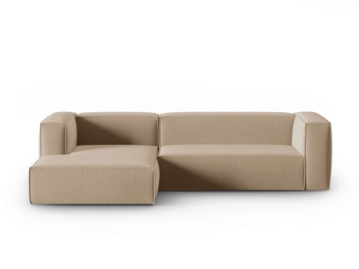 Coltar stanga 4 locuri, Mackay, Cosmopolitan Design, 282x166x73 cm, catifea, bej sand